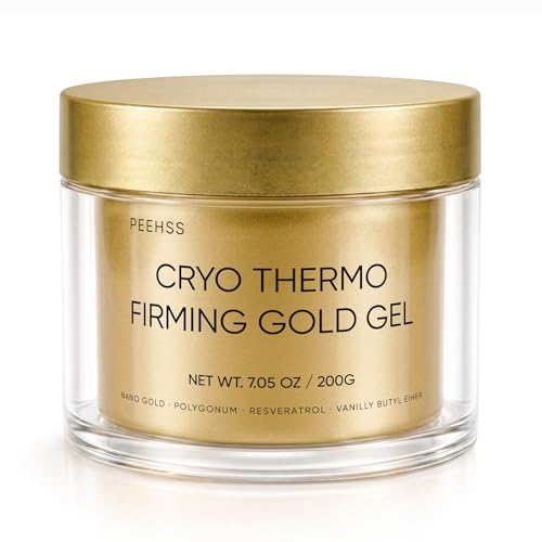 Cooling and Warming Firming Gold Gel - Skin Tightening Cellulite Cream for Body Nano Gold & Hyaluronic Acid Skin Tightening & Firming Gel for Belly Thigh Butt Arms Smoothing & Moisturizing 200g