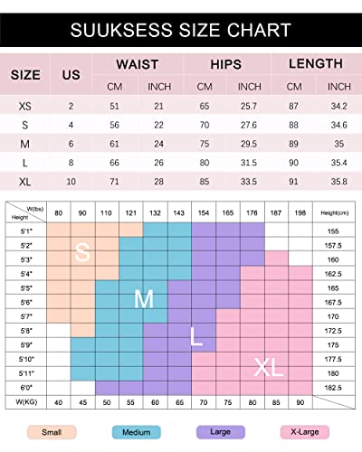 Suuksess Women Buttery Soft Tummy Control Leggings With Pockets No Front Seam Workout Yoga Pants (Black, M) #TOP5