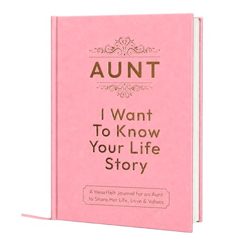 Journal de ma tante en cuir rigide, un carnet guidé haut de gamme pour l'histoire d'une vie