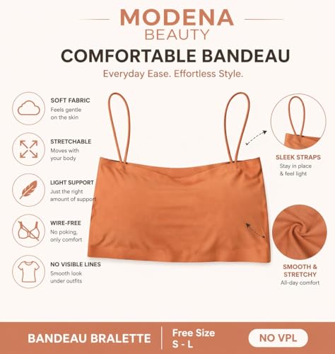 Image of Seamless Padded Bralette for Women | Free Size (Best Fit 28-32 Bust, S to M) | Stretchable Wireless Camisole Bra | Soft Comfortable
