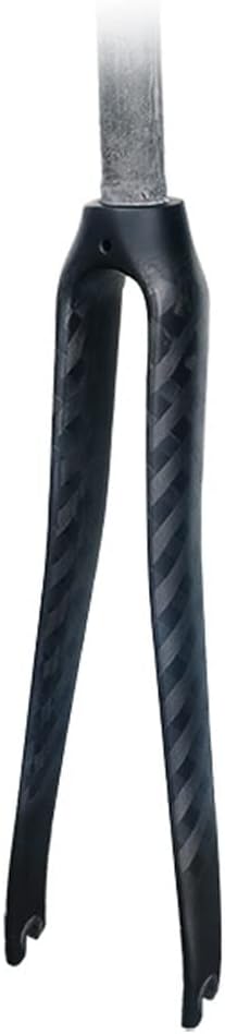 700C Road Bike Rigid Fork Carbon Fiber Fork Rim Brake Bicycle Front Fork 1-1/8 Threadless Quick Release 9mm(Matte UD)