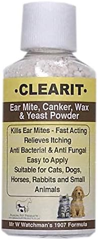Avalon Clearit 20g Ear Mite Wax Canker Fungal Yeast Treatment Powder Suitable For Dogs Cats Horses Rabbits And Small Animals Amazon Co Uk Pet Supplies
