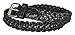 Girls Belt - Colorful Metallic Glitter Braided Faux Leather Belt for Kids by Belle Donne - Black Medium