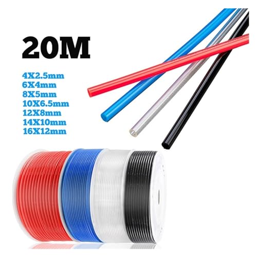 DHVIJA Mangueira de ar pneumática do componente da tubulação de ar do tubo de 20m 4mm 6mm 8mm 10mm 1