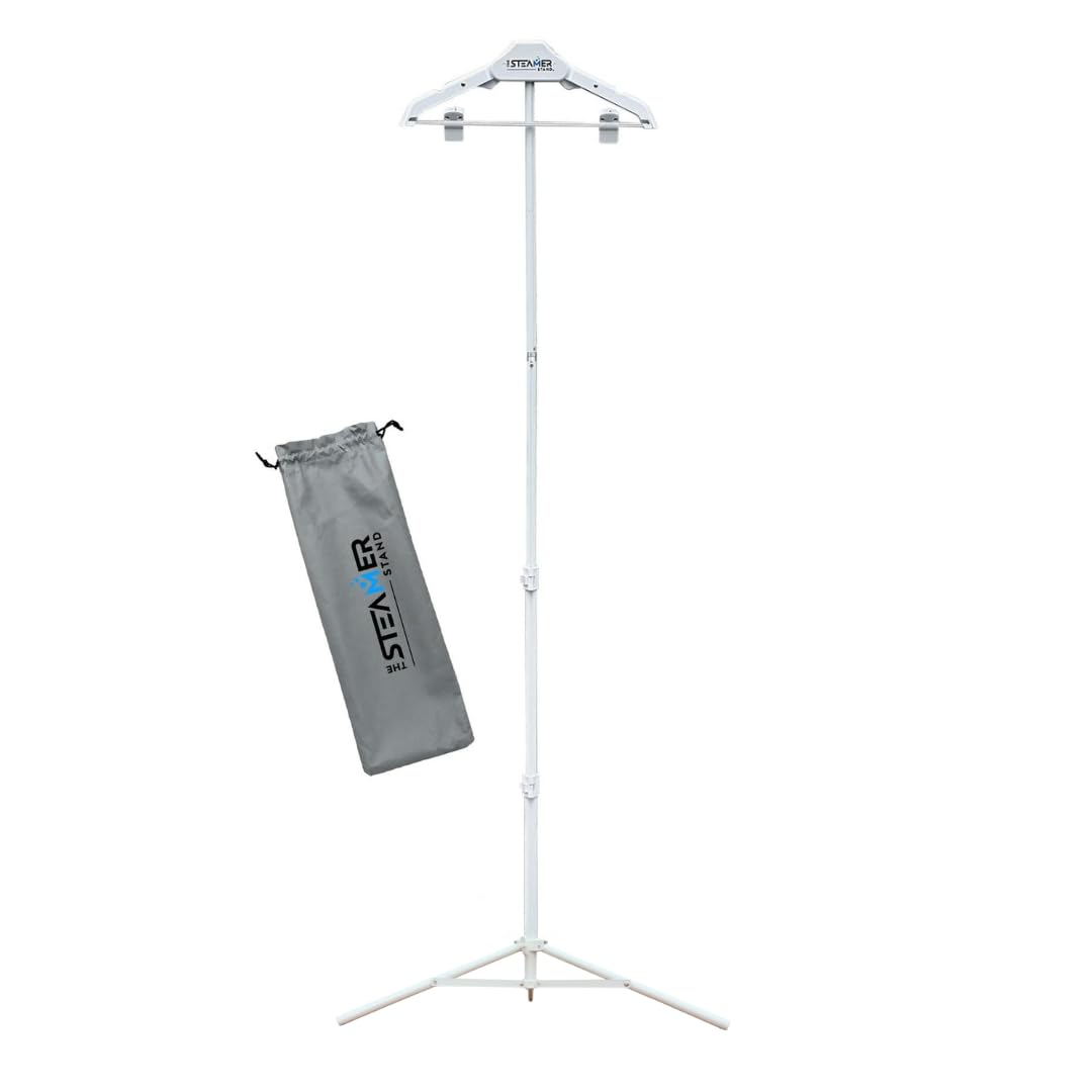 Soporte de vapor para viaje Pro, ajustable, de pie, con percha, solución de planchado a vapor portátil, resistente, plegable y rápida para viajes y hogar.