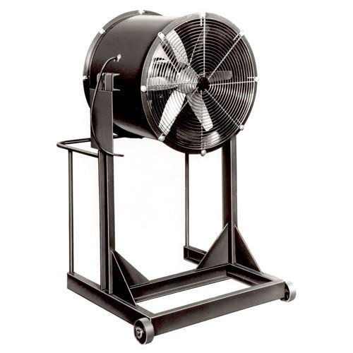 24" Steel Propeller Fan With High Stand 1 HP 7350 CFM by Americraft – 30"L x 29"W x 54"H, Alloy Steel, Black, Model 24DS-1H-3-TEFC