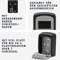 ABUS KeyGarage 707 - Schlüsselbox zur Wandmontage - für bis zu 7 Schlüssel oder kleine Wertgegenstände - Schwarz-Silber – Ansicht 3