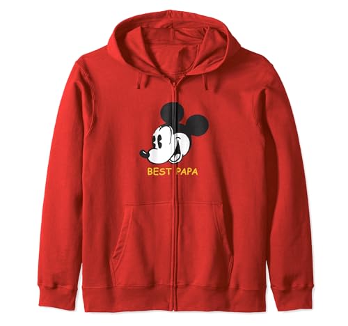 Sweat Mickey Best Papa zippé pour les sorties en famille le week-end
