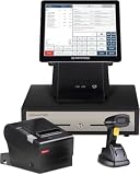 SmartPOS-129 Complete POS Bundle with Integrated Payments — Professional POS Bundle for Small Business: Cashier Touch Screen, Customer-Facing Display, Cash Drawer, Receipt Printer, Barcode Scanner