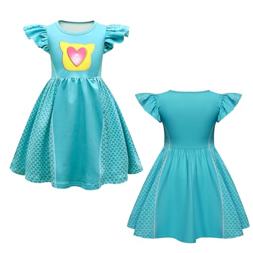 Vestido de superhéroe con mangas flutter y accesorios miniatura 2