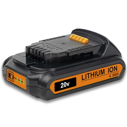 SKYON 20V 4.0Ah DCB203 Battery Replacement for DCB203 2Ah DCB201 1.5Ah DCBP034 1.7Ah DCBP520 5Ah DCB230 3.0Ah DCB240 4.0Ah 20V MAX* XR Compact Battery Compatible with Dewalt 20V Cordless Power Tools