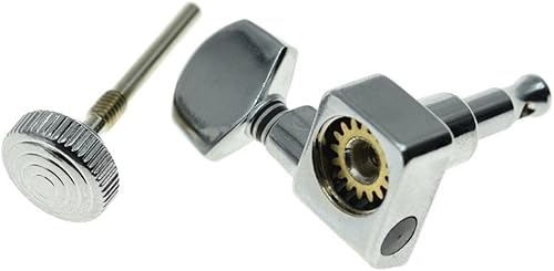 Miniatura 2 de Dopro Afinadores de guitarra con bloqueo de 2 pines, llaves de afinación, clavijas, cabezales de máquina para American FD StratTele Chrome