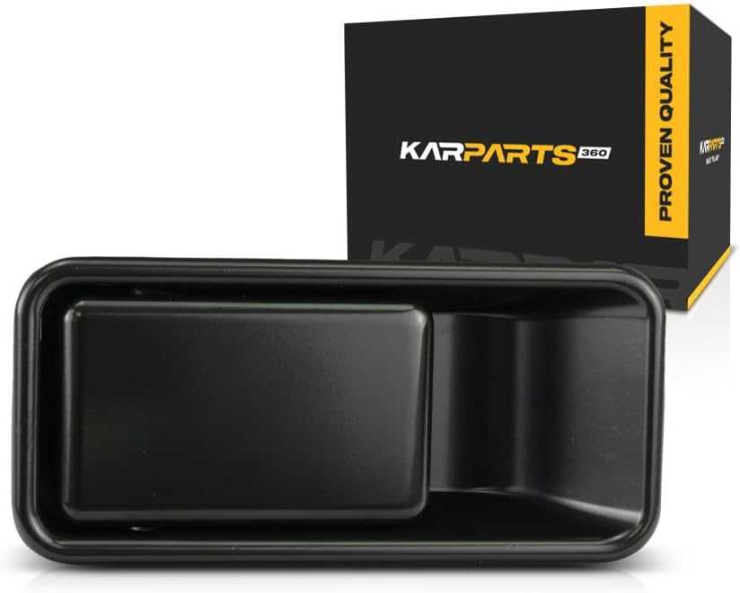 For Jeep Wrangler YJ 1987-1995 Exterior Door Handle Driver & Passenger Side Pair Front | Half Door Type | All Submodels | Smooth Black | Replacement For CH1310144, CH1311144 | 55176549AB, 55176548AB