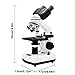 Upgraded 40X-2500X Magnification Biocular Microscope with 100X Color Difference Objective Lens Upgrade Abe Spotlight Dual Wide Angle Eyepieces and Phone Holder for Home Research and School Education