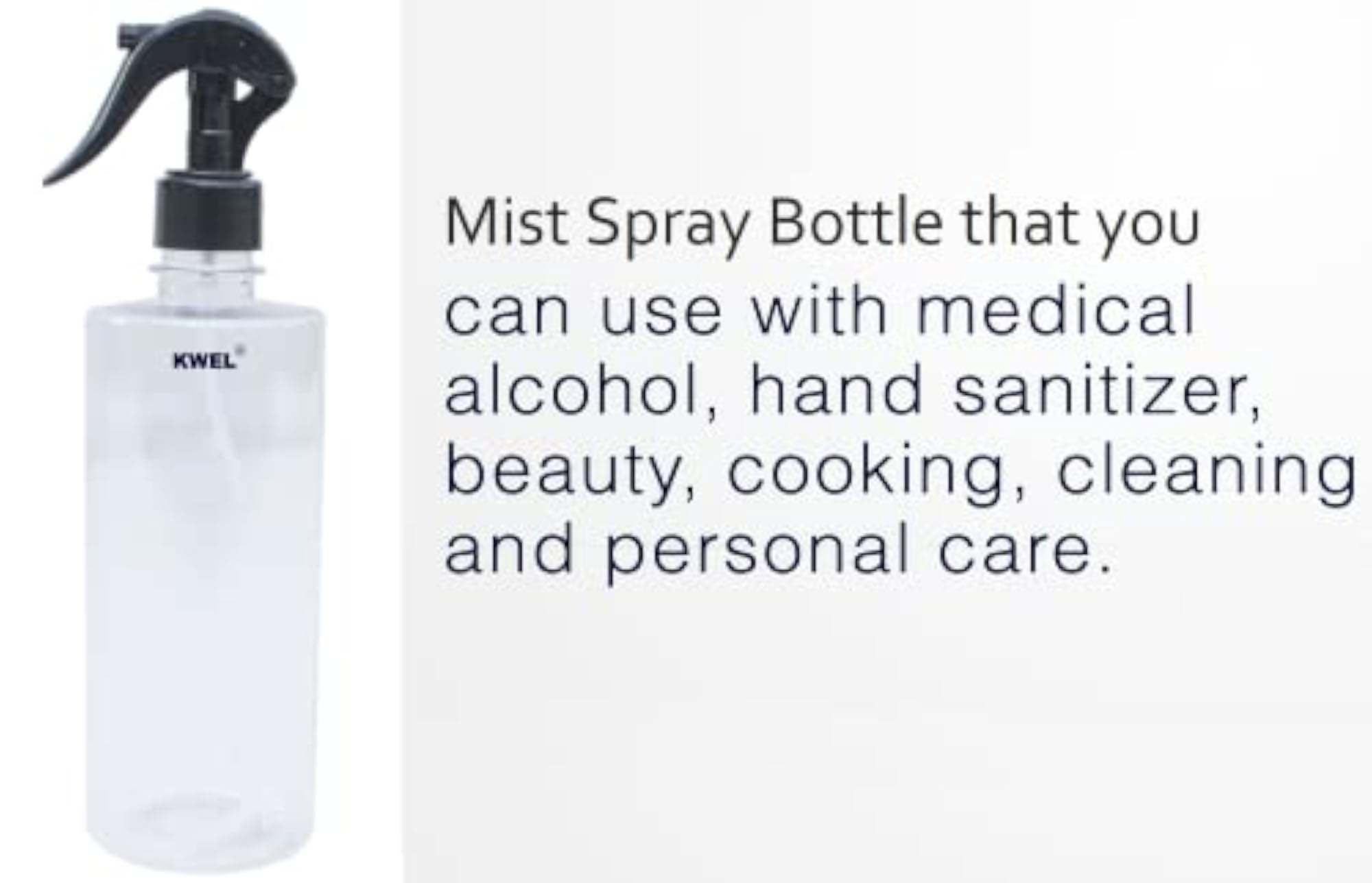 Empty Transparent Trigger Spray Bottle, Multipurpose Mist Spray