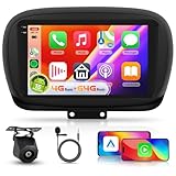 【4+64G】 Hodozzy Carplay Autoradio für FIAT 500X 2014-2020 Android Autoradio mit Navi,9 Zoll In-Cell Bildschirm mit Android Auto/Mirror Link/WiFi/GPS/RDS/FM/Bluetooth/USB+Rückfahrkamera
