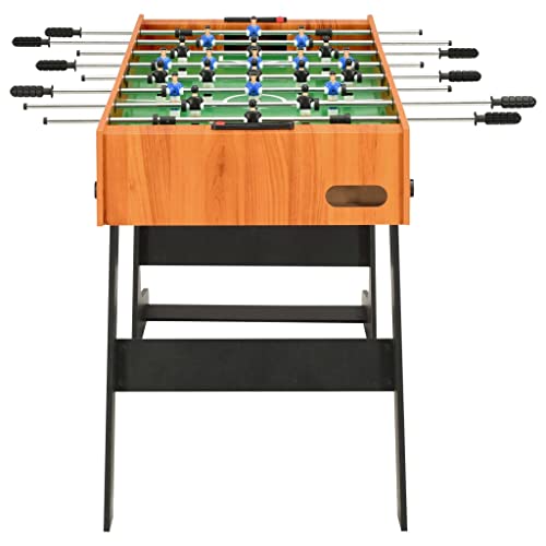 vidaXL Kickertisch Klappbar Tischkicker Kicker Profi Fussballtisch Fußballtisch Tischfußball Spieltisch Getränkehalter 121x61x80cm Hellbraun – Bild 4