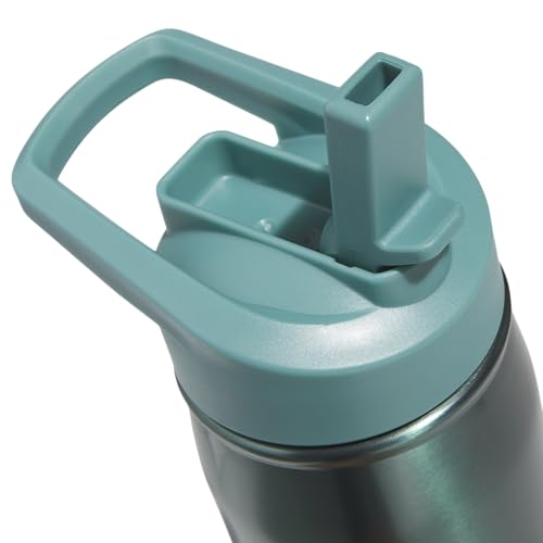 Image of adidas Straw Lid Metal Water Bottle 600 mL | Double-Wall Insulated, Leak-Resistant Lid, Stays Cold 24 Hours, Easy-Use Straw Top, Swap-Friendly Lid, Workouts & Daily Use