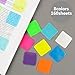 160 Sheets Transparent Sticky Notes - Colored, Clear, Waterproof Notepad - Adhesive Memo Pads for Annotating Books & School Supplies
