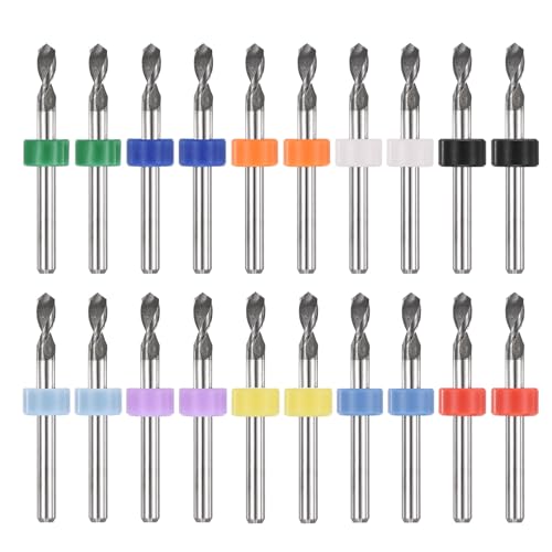 PATIKIL 20 Pack 3.15mm Micro Drill Bits Carbide Tungsten Steel
