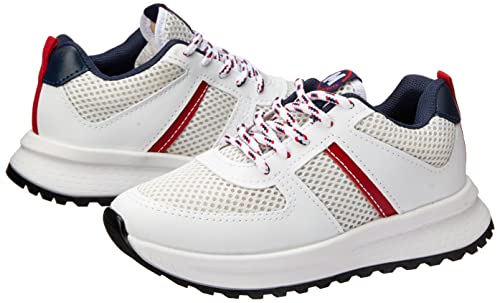 Tênis Molekinho Infantil Meninos, Branco/Vermelho, 31