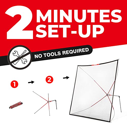 Net Playz Golf Practice Auto Return Net,10Ft X 10Ft, Quick Set-Up, Multi-Angle Adjustment, Golf Rebound Net, Outdoor Training Net #TOP3