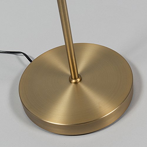 Qazqa led Modern Stehleuchte, Stehlampe - Eva - Bronze, inkl. 5W integrierter LED, 3000K, warmweiß, dimmbar, 149cm, Ideal als Schlafzimmerlampe und Wohnzimmerlampe