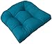 Pillow Perfect Indoor/Outdoor Wicker Seat Cushion (Set of 2) with Sunbrella Spectrum Peacock Fabric, 19 in. L X 19 in. W X 5 in. D