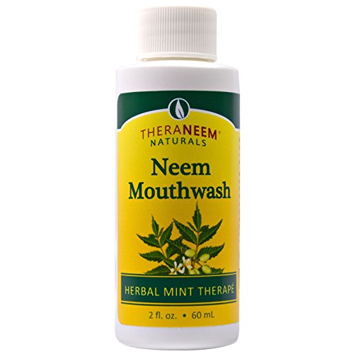 TheraNeem Neem Mouthwash, Herbal Mint | Freshens Breath, Supports Healthy Gums and Teeth | Vegan | Travel Size, 2oz