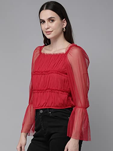 Image of Rare Women's Solid Regular Fit Blouse