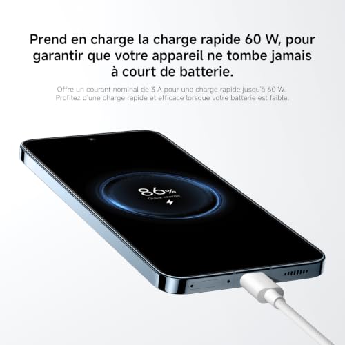 Câble USB C XIAOMI Tressé 1m Transfert de données - vue 4