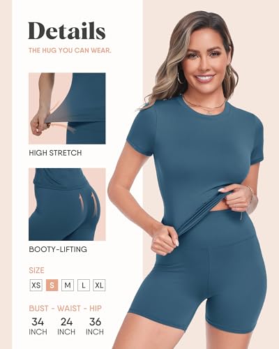 Image of ZOOSIXX Two Piece Workout Sets for Women - Summer Outfits 2 Piece Short Gym Sets Casual Lounge Vacation Matching Clothing