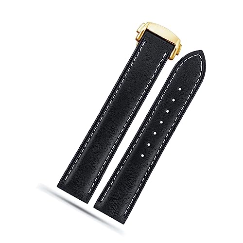 Bracelet montre cuir 22mm pour Omega Seamaster 150 marron boucle déployante Speedmaster