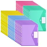 Donken 30 Stück Dokumententasche A4, Dokumentenmappe zum Abheften Bunte Mappen mit 11 Löchern,...