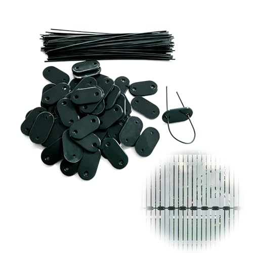 Jetstream 50 Pièces Attaches pour Brise-Vue, Kit de Fixation pour Brise-Vue, Kit de Fixation de Clôture Brise-Vue, Compatible avec Les Jardins, Les Pelouses, Les...