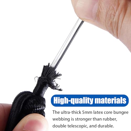 Osilly Cargo Net for Pickup Truck Bed, 4'x6' Stretches to 8'x12', Roof Rack Cargo Net with 12 Metal Carabiners & 1 Storage Bag, Small 4"x4" Latex Bungee Mesh, Car Exterior Accessories by Osilly - Used condition - Image 2