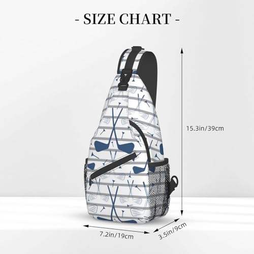 Golf Sling Backpack Chest Bag Crossbody Shoulder Bag Gym Cycling Travel Hiking Daypack For Men Women 7