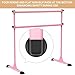 Lifeswell Height Adjustable Ballet Barre, 4ft Heavy Duty Freestanding Dance Bar with Steel Cross Bar, Anti-Slip Sturdy for Kids & Adults, Ideal for Home, Ballet, Fitness, Yoga