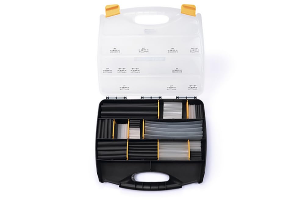 Fundas termoencogibles adhesivas HellermannTyton: kit de 385 piezas para sellado estanco