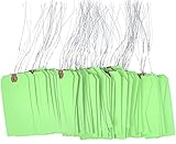 Gitway 100 Green Tags with Wire Size 5 Measurements 4 34 x 2 38