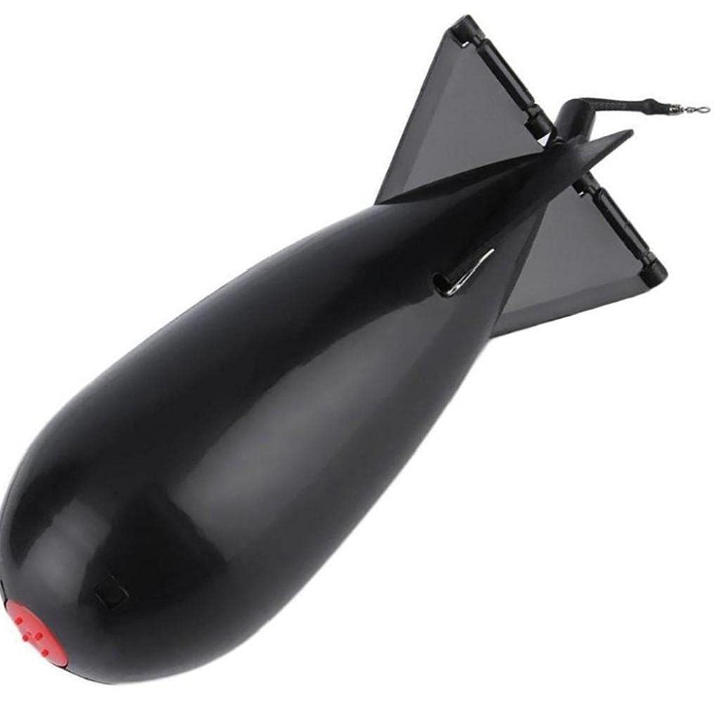 Onsinic Black Carp Fishing Feeder Large Small Spod Bomb Float Lure Bait Holder 2 Size Pellet Feeders Position Gear Accessories