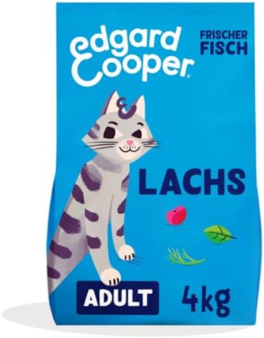 Edgard & Cooper Katzenfutter, Trockenfutter für Katzen, (Lachs, 4kg), Getreidefrei, voll von frischem Fisch und natürlichen Zutaten, geeignet für sterilisierte und aktive Katzen