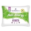 Slumberdown Anti Allergy Pillows 2 Pack Soft Support Bed Pillows Designed for Front Sleepers Bed Pillows