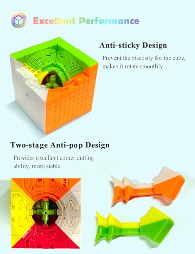 Image of Moyu MFJS Meilong 9x9x9 Cube Stickerless - High-Speed Mofang Jiaoshi Puzzle, 75mm Size, Perfect for Speedcubing, Competitive Puzzles, and Puzzle Enthusiasts