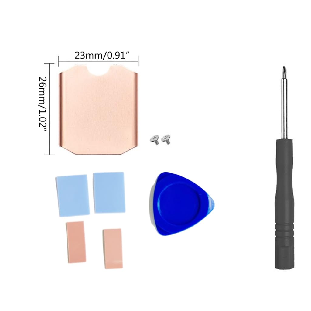 SteamDeck SSD Heatsink Thermal Pad: M.2 2230 NVME SSD Copper Heat Sink Cooling Thermal Pastes Back Cover Opening Tools