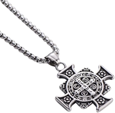 Colar Masculino "Proteção Eterna" São Bento em Aço Inoxidável 316...