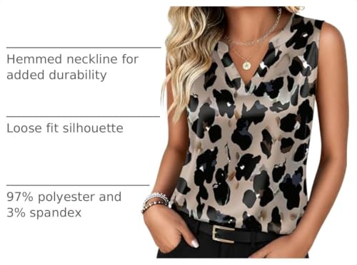 Zeagoo Women's Trendy Silk Satin Tops Dressy Casual Tank Top V Neck Shirts - image 4