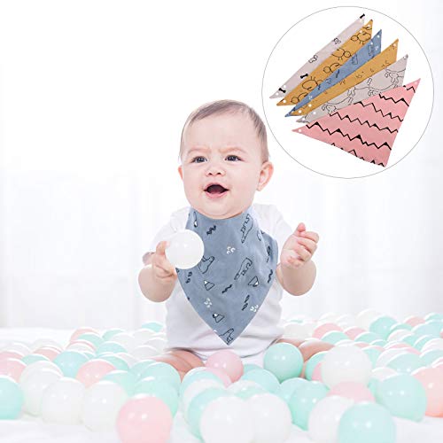 Toyvian 6Pcs Bebê Bandanas Bebê Babadores Babadores para Babando E Dentição Baba Absorvente