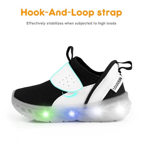 LOUGSIN Toddler Boys Girls Light Up Shoes Led Flashing Running Sneakers Zyteo for Toddler Little Kid4