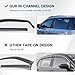 HILAKE in-Channel Rain Guards for Jeep Wrangler JK 2007-2018 Unlimited 4-Door Side Windows Vent Deflectors Visors Shades Dark Smoke 4Pcs
